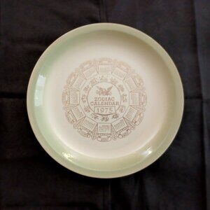 Zodiac Calendar 1975 Ceramic Plate
